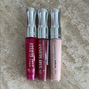 NEW 🆕 3 Rimmel Stay Glossy Lip Gloss Trio